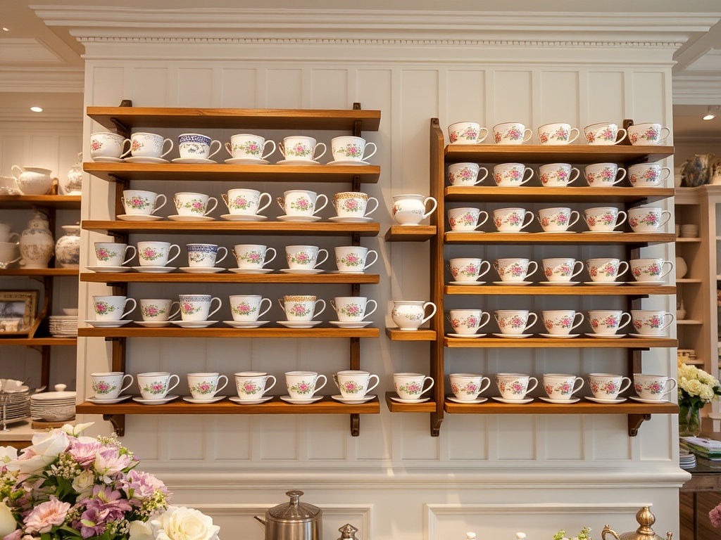 Curated display with gold frame