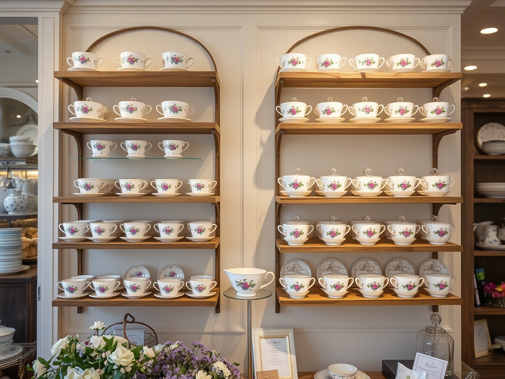 Detail of a display stand finish