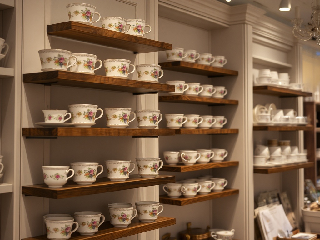 Curated collection on tiered display